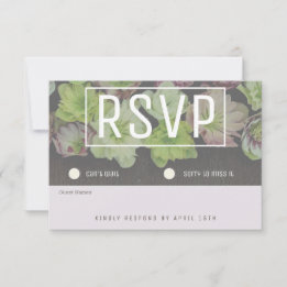 MODERN Garden Hellebore Wood en witte RSVP-kaart RSVP Kaartje