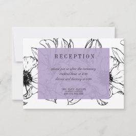 Modern Garden | Lavender | Floral bruiloft RSVP Kaart