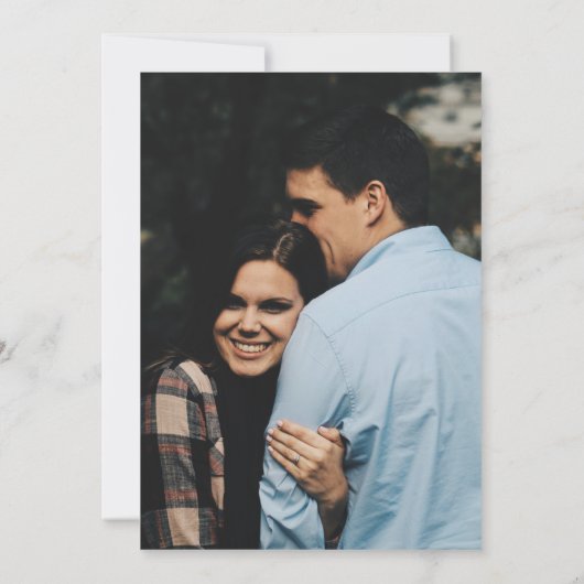 Modern Garden Orchids Wedding Photo Save the Date Kaart (Achterkant)