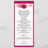 Modern Garden Romance huwelijksprogramma Programmakaart (Achterkant)