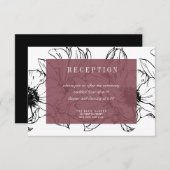 Modern Garden | Roze | Floral bruiloft RSVP Kaart (Voorkant / Achterkant)