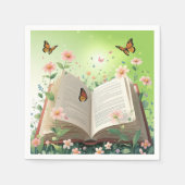 Modern Garden Storybook Floral Baby shower Servet (Voorkant)