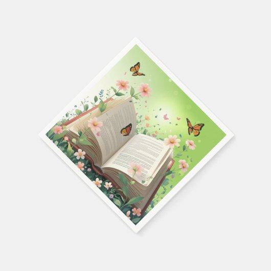 Modern Garden Storybook Floral Baby shower Servet (Hoek)