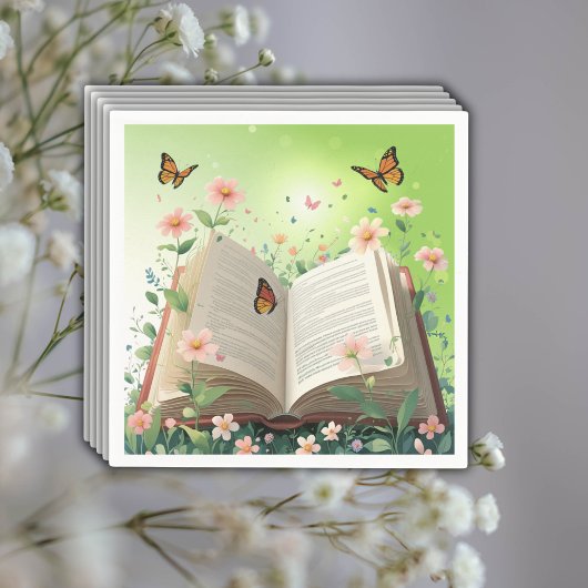 Modern Garden Storybook Floral Baby shower Servet