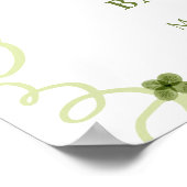 Modern Garden Sweet Pea Baby shower Welkom Poster (Hoek)