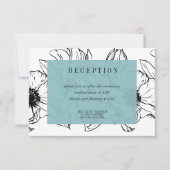 Modern Garden | Turquoise | Floral bruiloft RSVP Kaart (Voorkant)