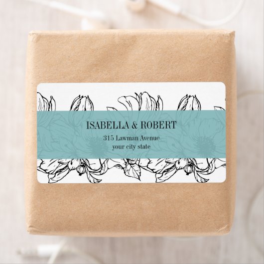 Modern Garden | Turquoise | Florence bruiloft Etiket (Insitu)