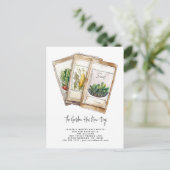 Modern Garden We've Moved Elegant Watercolor Aankondigingskaart (Staand voorkant)