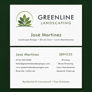 Modern Gardener Landscaping Logo Visitekaartje