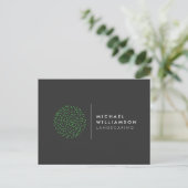 Modern Gardener Landscaping Shrub Logo Donkergrijs Briefkaart (Staand voorkant)