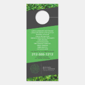 Modern Gardener Landscaping Shrub Logo Donkergrijs Deurhanger (Achterkant)