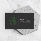Modern Gardener Landscaping Shrub Logo Donkergrijs Visitekaartje