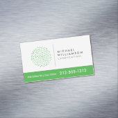 Modern Gardener Landscaping Shrub Logo op White Magnetisch Visitekaartje (Voorbeeld)