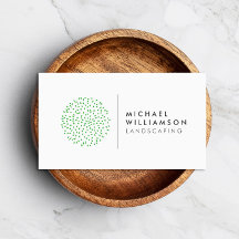 Modern Gardener Landscaping Shrub Logo op White