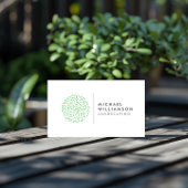 Modern Gardener Landscaping Shrub Logo op White Visitekaartje