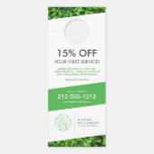 Modern Gardener Landscaping Shrub Logo White Deurhanger (Voorkant)