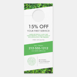 Modern Gardener Landscaping Shrub Logo White Deurhanger