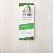 Modern Gardener Landscaping Shrub Logo White Deurhanger (Op knop)