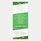 Modern Gardener Landscaping Shrub Logo White Deurhanger (Achterkant)