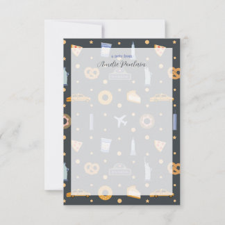 Modern Gary NYC-thema patroon gepersonaliseerde na Notitiekaartje