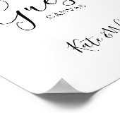 Modern gastencanvas trouwteken poster (Hoek)