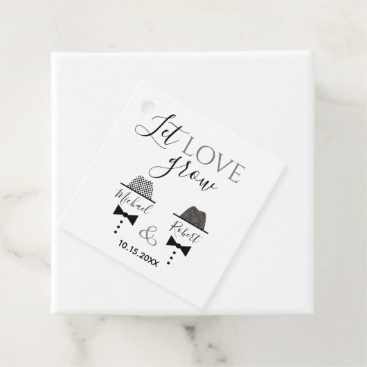 Modern Gay Wedding Bedankjes Labels (In situ)