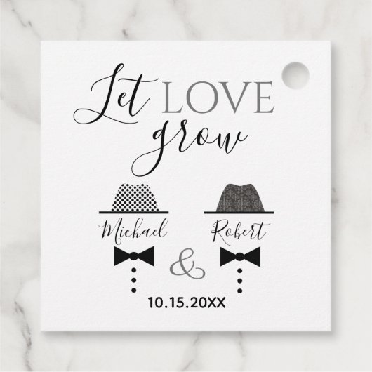 Modern Gay Wedding Bedankjes Labels (Achterkant)