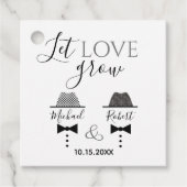 Modern Gay Wedding Bedankjes Labels (Voorkant)