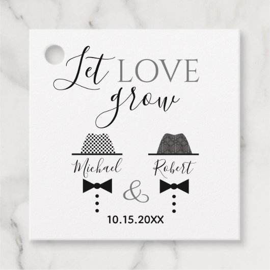 Modern Gay Wedding Bedankjes Labels (Voorkant)