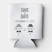 Modern Gay Wedding Save the Date Blikjeskoeler (Voorkant)
