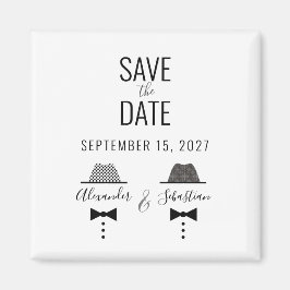 Modern Gay Wedding Save the Date Invitation Magneet