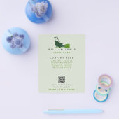 Modern gazon zorg eenvoudige landschap QR-code Flyer (Enkel)