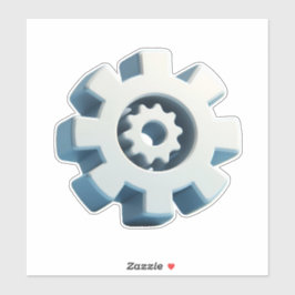 Modern Gear-pictogram Sticker