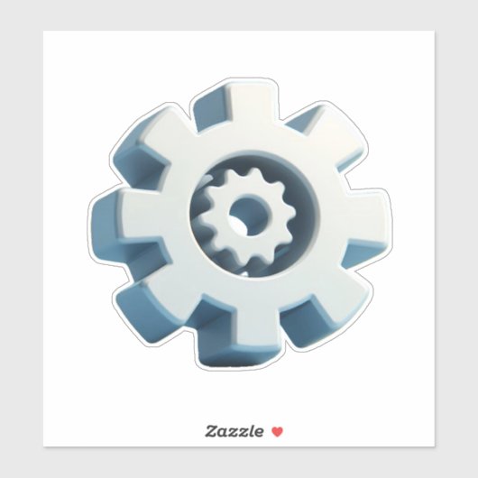 Modern Gear-pictogram Sticker (Vel)