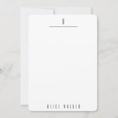 Modern geavanceerd gepersonaliseerd monogram notitiekaartje (Voorkant)