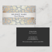 Modern gebeurtenissenplanner Gold en Silver Spotte Visitekaartje (Voorkant / Achterkant)