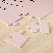 Modern gebladerte krans stijlvol gezegend script legpuzzel (Zijkant)