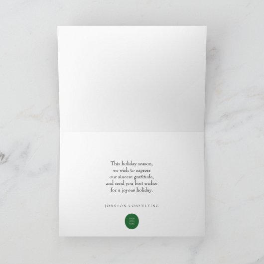 Modern gebladerte op groen | Vakantie Groeten Feestdagen Kaart (Binnen)