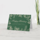 Modern gebladerte op groen | Vakantie Groeten Feestdagen Kaart (Voorkant)