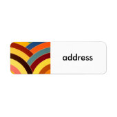 modern gebogen chevron met meerdere kleuren etiket (Voorkant)