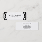 Modern gebogen patroon mini visitekaartje (Voorkant / Achterkant)