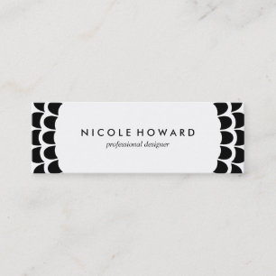 Modern gebogen patroon mini visitekaartje