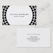 Modern gebogen patroon visitekaartje (Voorkant / Achterkant)