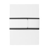 Modern gebogen zwart goud bruiloft botanische them uitnodigingen wikkel (Achterkant Voorbeeld)