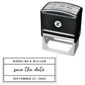 Modern geborduurd stijlvol script opslaan Datum Zelfinktende Stempel (In situ)