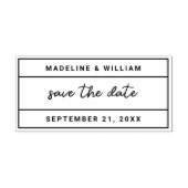 Modern geborduurd stijlvol script opslaan Datum Zelfinktende Stempel (Design)