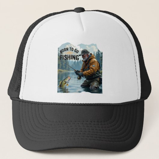 Modern Geboren om te gaan Gevist Trucker Pet (Voorkant)