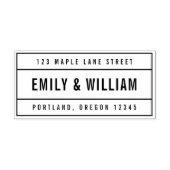 Modern Geboren Vet Paar Naam Terugkeeradres Zelfinktende Stempel (Design)