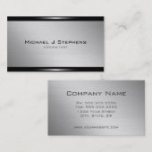 Modern geborsteld aluminium 2 visitekaartje (Voorkant / Achterkant)