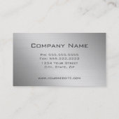 Modern geborsteld aluminium 2 visitekaartje (Achterkant)